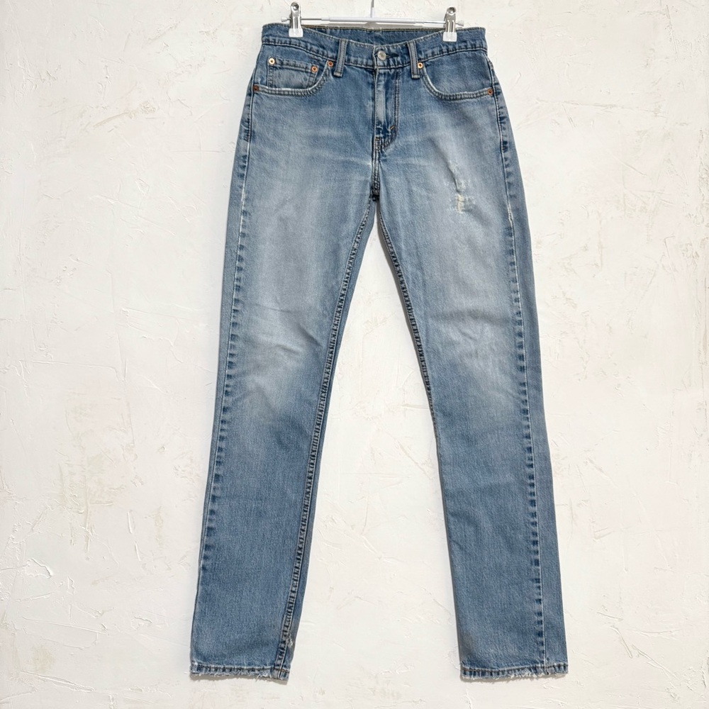 Levi's 511 Slim Fit Jeans W31 L34 – Light Wash Distressed Denim